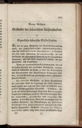 Vierter Abschnitt. Geschichte der historischen Wissenschaften.