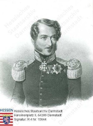 Emil Prinz v. Hessen und bei Rhein (1790-1856) / Porträt in Uniform, linksblickendes Brustbild