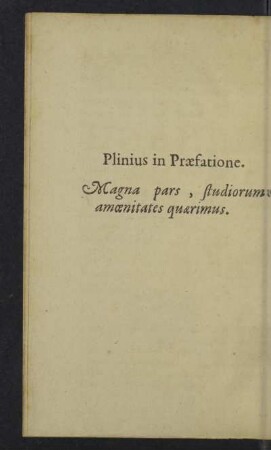 Plinius in praefatione.