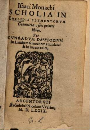 Scholia in Euclidis elementorum geometriae sex priores libros