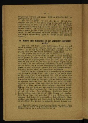 12. Können diese Grundsätze in der Gegenwart angewandt werden?