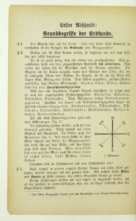 Erster Abschnitt: Grundbegriffe der Erdkunde