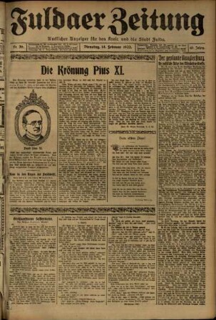 Ausgabe vom Dienstag, den 14. Februar 1922.