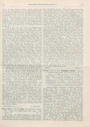 278-280 [Rezension] Stange, Carl, Theologische Aufsätze