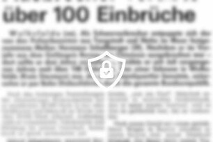 Ausbrecher verübte über 100 Einbrüche