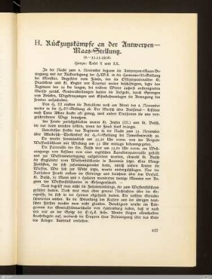 H. Rückzugskämpfe an der Antwerpen-Maas-Stellung