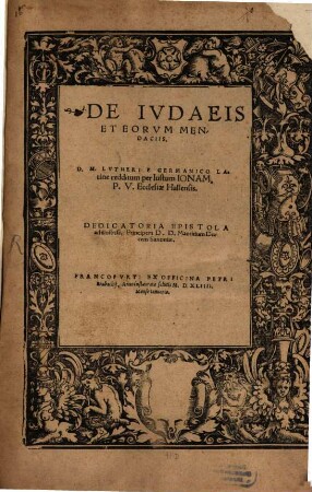 De Iudaeis et eorum mendaciis