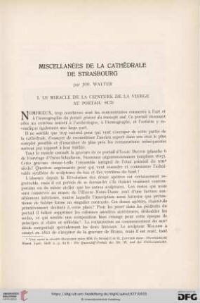6: Miscellanées de la cathédrale de Strasbourg