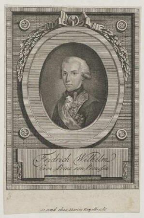 Bildnis des Fridrich Wilhelm, Cron-Prinz von Preussen