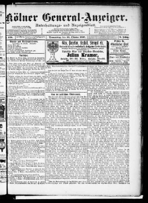 Kölner General-Anzeiger. 1893-1898