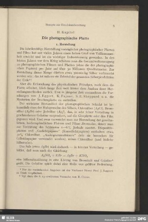 II. Kapitel, Die photographische Platte