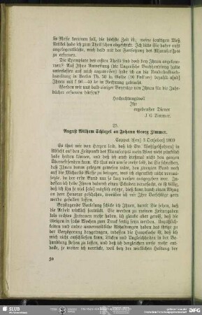 August Wilhelm von Schlegel an Johann Georg Zimmer, 03.10.1809,