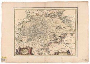 Karte der Mark Meißen, ca. 1:420 000, Kupferstich, 1663