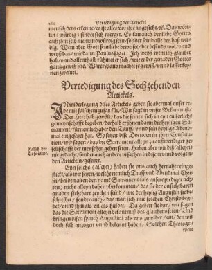 Vertedigung des Sechzehenden Artickels.