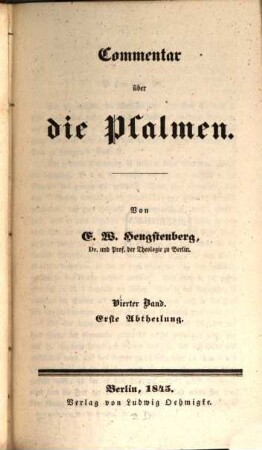 Commentar über die Psalmen, 4,1