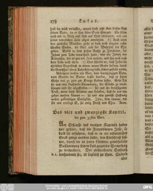 Das vier und zwanzigste Kapitel, bis zum 35sten Vers.