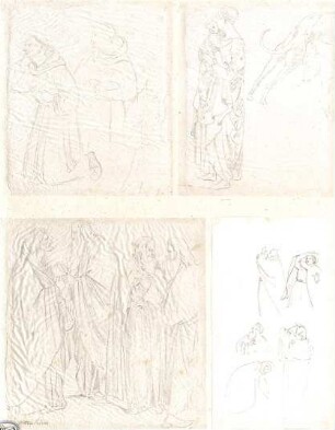 Lange, Ludwig; Lange - Archiv: XII.3 Malereien, vorw. figürlich (it. Renaissance) - Figuren, u. a. Giotto, Padua (Ansichten, Details)
