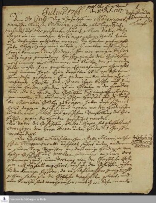 Tagebuch von Johann Christian Wiedebrock, Johann Balthasar Kohlhoff, Daniel Zeglin, Oluf Maderup und Jacob Klein.