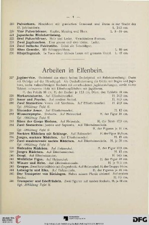 Arbeiten in Elfenbein (Nr. 227-374)