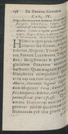 Cap. IV. Origo Americanorum Hunnica ...