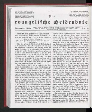 September 1852. Nro. 9
