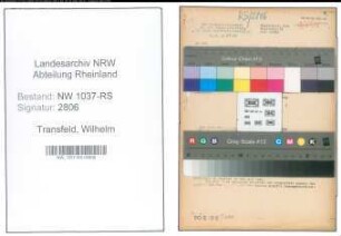 Entnazifizierung Wilhelm Transfeld , geb. 26.02.1905 ()