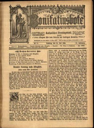 Erste Ausgabe vom Sonntag, den 24. Juli 1904.