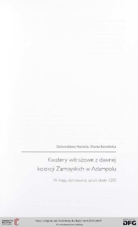 Kwatery witrażowe z dawnej kolekcji Zamoyskich w Adampolu : W kręgu dolnosaskiej sztuki około 1200