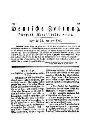 Beyträge zur Geschichte der Denkungsart unserer Zeit