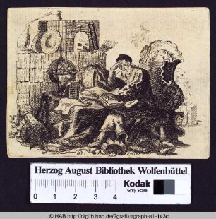 Alchemist in seinem Studierzimmer.