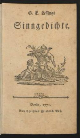 G. E. Lessings Sinngedichte