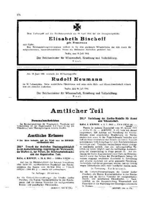 [Todesanzeige Elisabeth Bischoff, geb. Bonnmann]