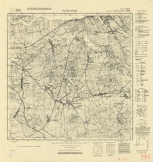 2385 (alte Nr.: 993) Seubersdorf, Meßtischblatt (4cm - Karte)