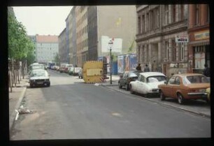 Diapositiv: Naunynstraße, 1. Mai 1987