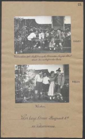 Weihnachten 1915: Aufführung des Schwanks "Auf der Alm" durch Mannschaften des Parks