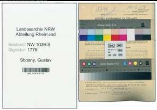 Entnazifizierung Gustav Sbosny , geb. 14.11.1887 (Angestellter)
