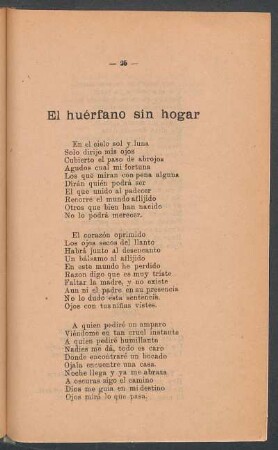 El huérfano sin hogar