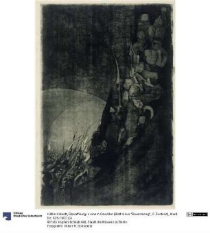 Bewaffnung in einem Gewölbe (Blatt 4 aus "Bauernkrieg", 2. Zustand)