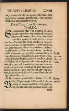 De bonorum possessionibus. Tit, X:
