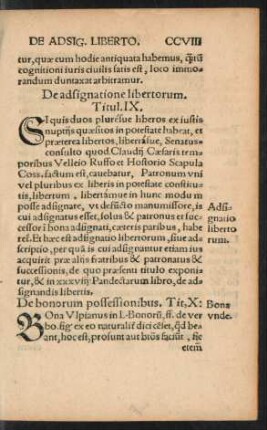 De bonorum possessionibus. Tit, X: