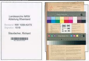 Entnazifizierung Richard Staudacher , geb. 02.12.1901 (Volkswirt)