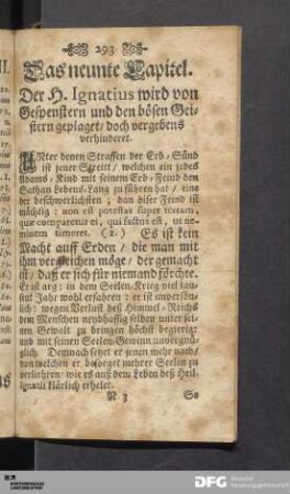 Das neunte Capitel.