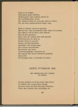 Vierte pythische Ode