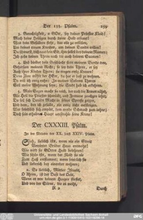 Der CXXXIII. Psalm.