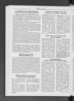 DDR-Gäste und Übersiedler sind versorgt