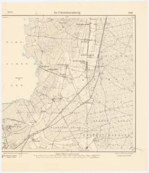 Regionalplanung Stettin, Hökendorf, Altdamm und Finkenwalde: Planungsunterlage: Messtischkarte 1888 (1919), Teilblatt 1150 (Groß Christinenberg) 1:25000