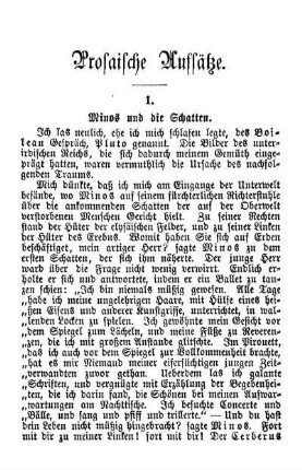 Prosaische Aufsätze.