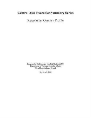 Kyrgyzstan country profile : Program for Culture and Conflict Studies