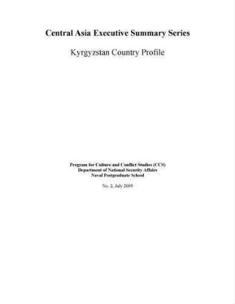 Kyrgyzstan country profile : Program for Culture and Conflict Studies