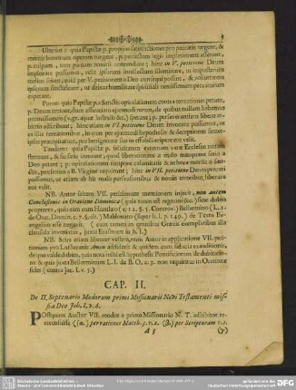 Cap. II. De II. Septenario Modorum primi Missionarii Novi Testamenti missi a Deo Joh. I. v. 6.